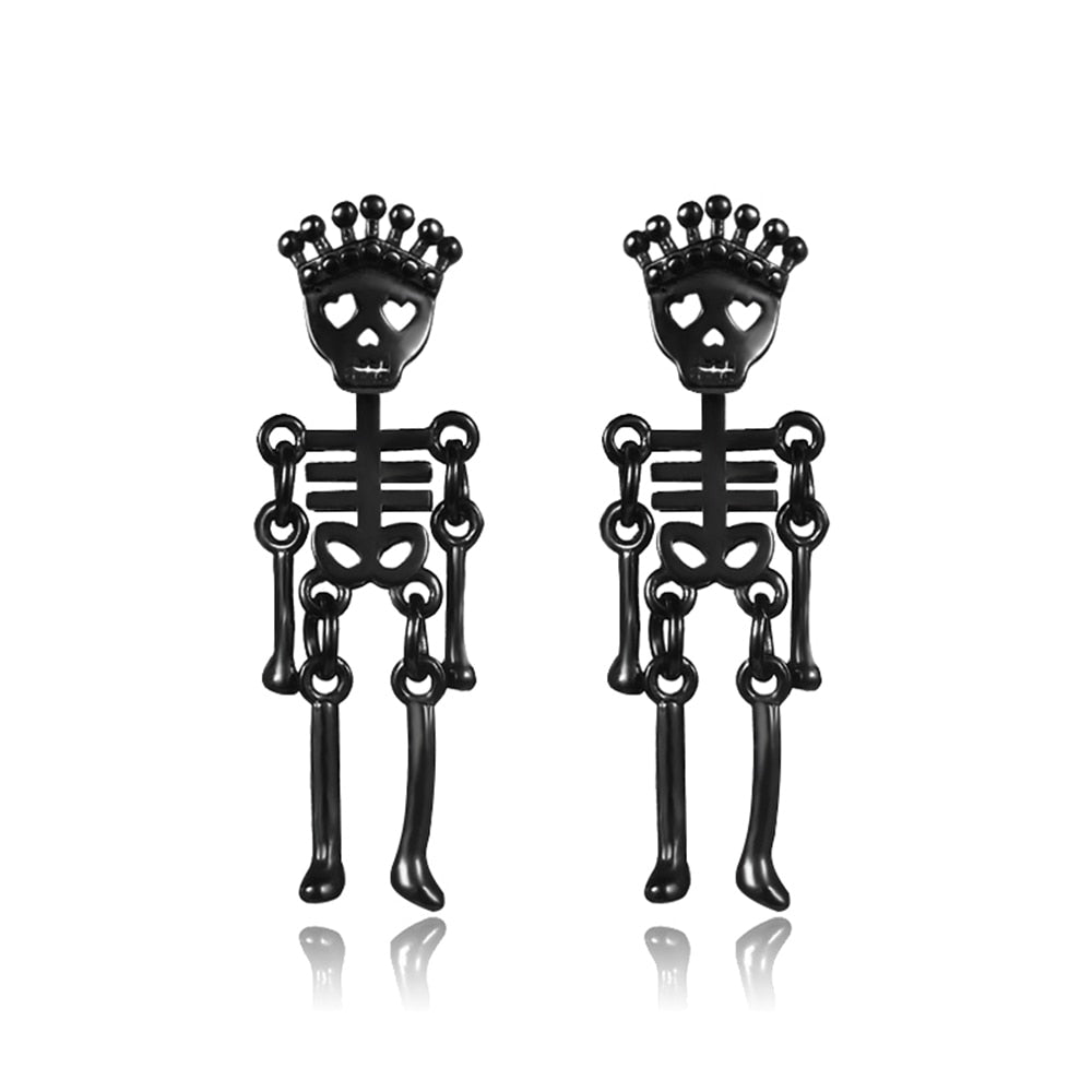 Small Black Punk Stud Earrings Pi-Mart