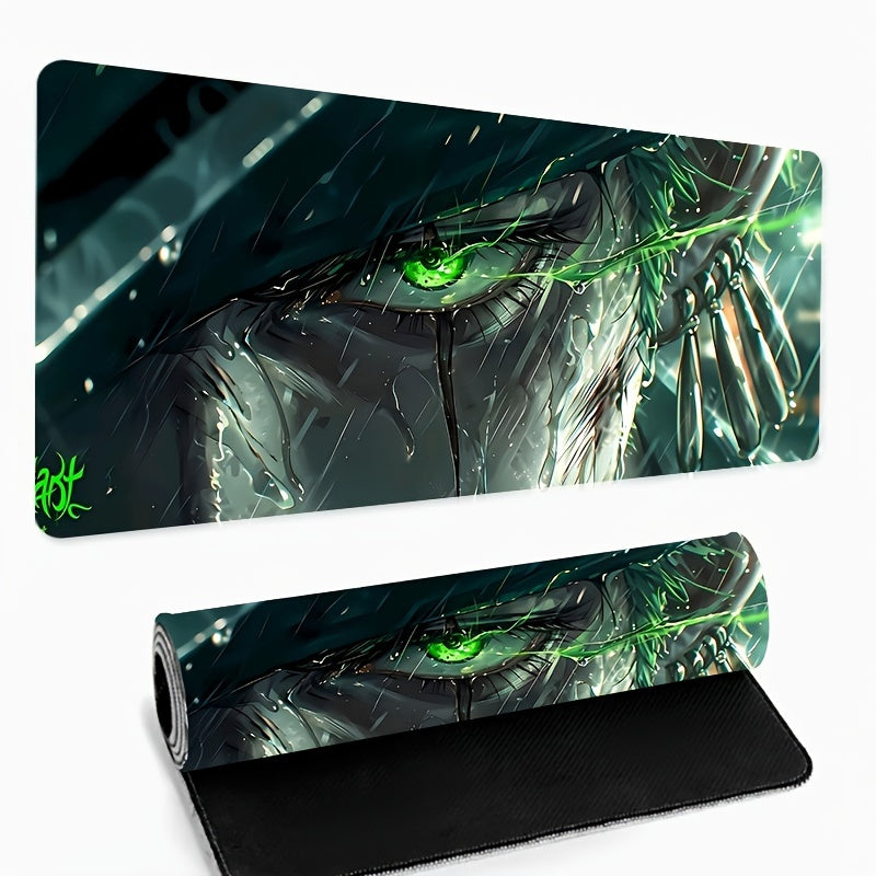 1pc Large Gaming Mouse Pad, Extra-Large Cool Graphic Design, Thick Non-Slip Washable Rubber Desk Mat, Precision Edge Locking, for Gamers and Office Use, Rectangular Shape Lootquake LLC