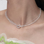 Women's Multi-layer Mix And Match Stitching Pearl Necklace Pi-Mart