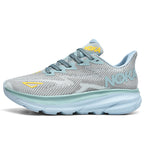 Fashion Lace-up Mesh Sneakers Men Lightweight Shock Absorption Training Shoes Soft-sole Running Sports Shoes Pi-Mart