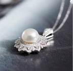 Strong Light Freshwater Pearl Pendant S925 Silver Necklace Pi-Mart