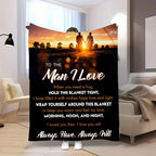 1pc I Love You Husband Blanket, Gifts for Him, Valentines Gifts, Boyfriend Birthday Gifts, Husband Birthday Gifts from Wife Lootquake LLC