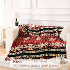 1pc Southwest Native American Flannel Polyester Throw Double-side Printed Blanket, Aztec Geometry Pattern Travel Couch Bed Blanket Plush Soft Lightweight Blanket For All Season Lootquake LLC