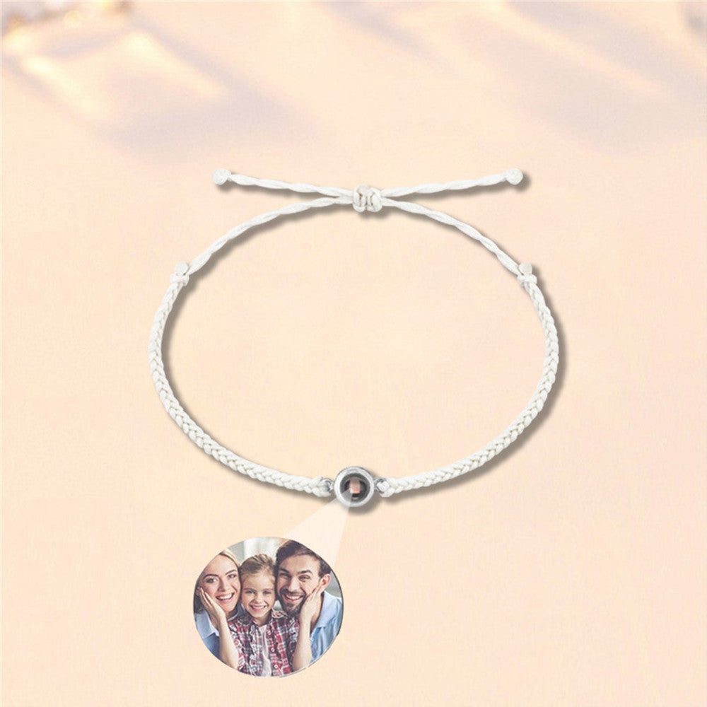 Creative Customized Color Photo Projection Bracelet Hand Woven Lovers Personality Jewelry For Men And Women Valentine's Day Gift Pi-Mart