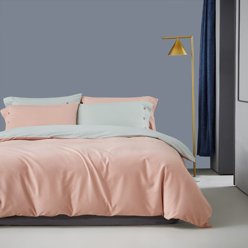 Pure Color Warm Duvet Cover Autumn And Winter Bedding Pi-Mart