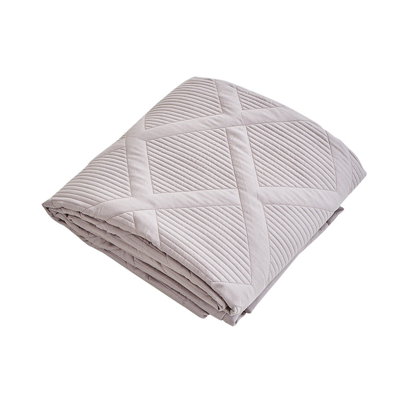 Solid Color Single Double Bed Cover Three-piece Set Of 100 Tencel Cotton Thin Summer Quilt Pi-Mart
