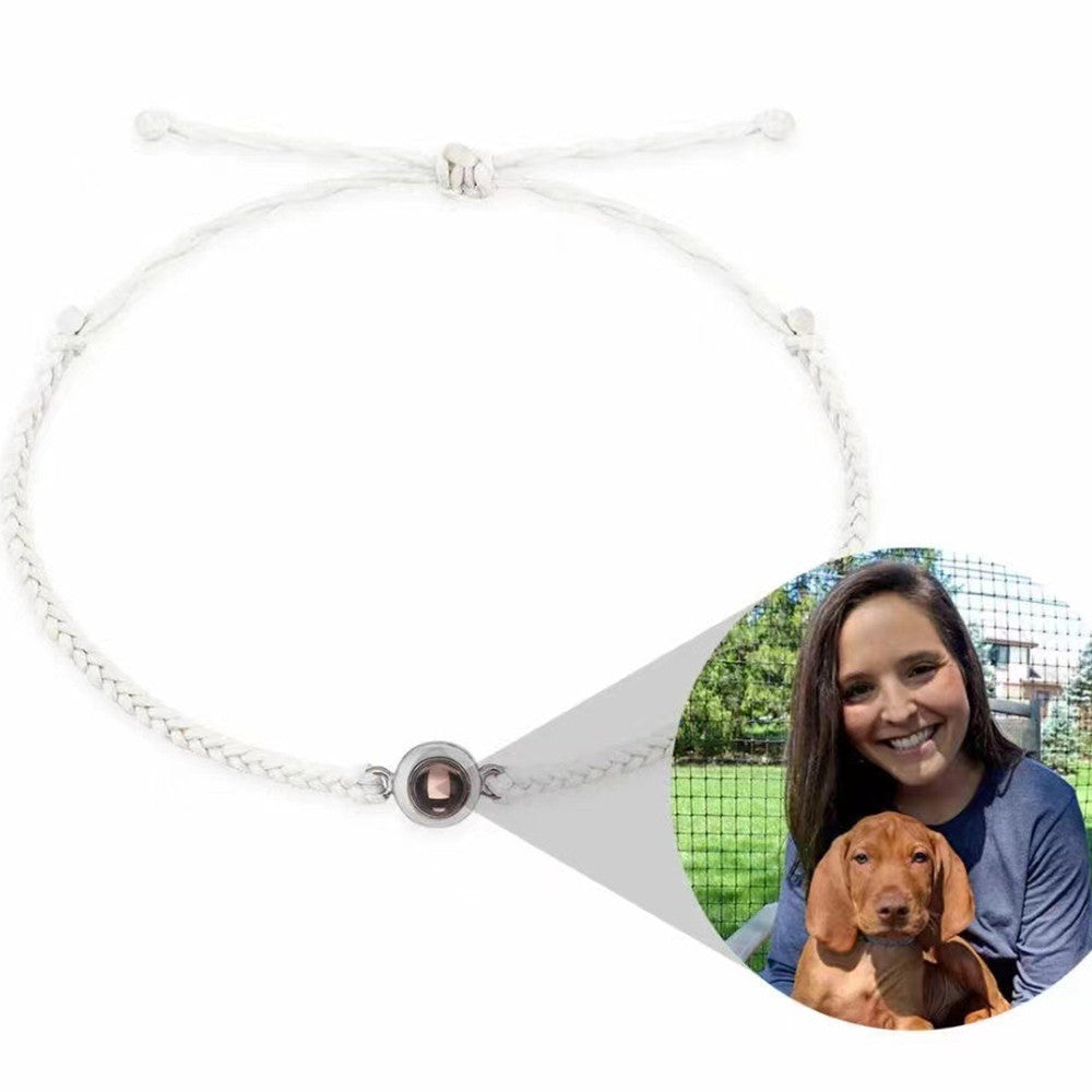 Personalized Photo Projection Bracelet 100 Languages I Love You Custom Photo Bracelets Custom Couple Jewelry Mother's Day Gift Greeting Cards Pi-Mart