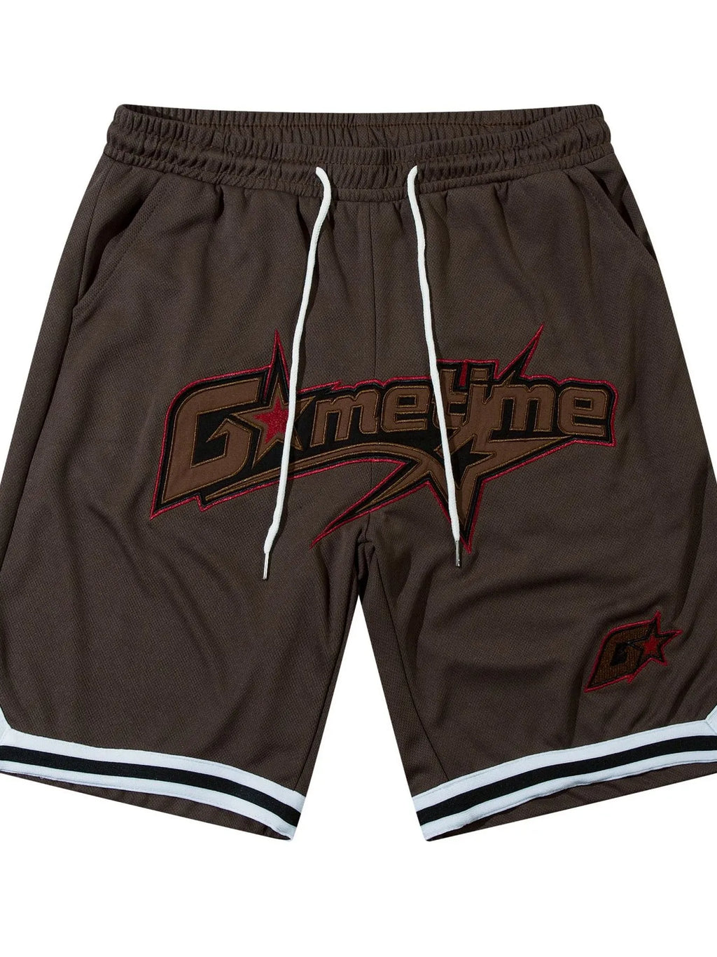 Men's Drawstring Striped Hem Basketball Shorts