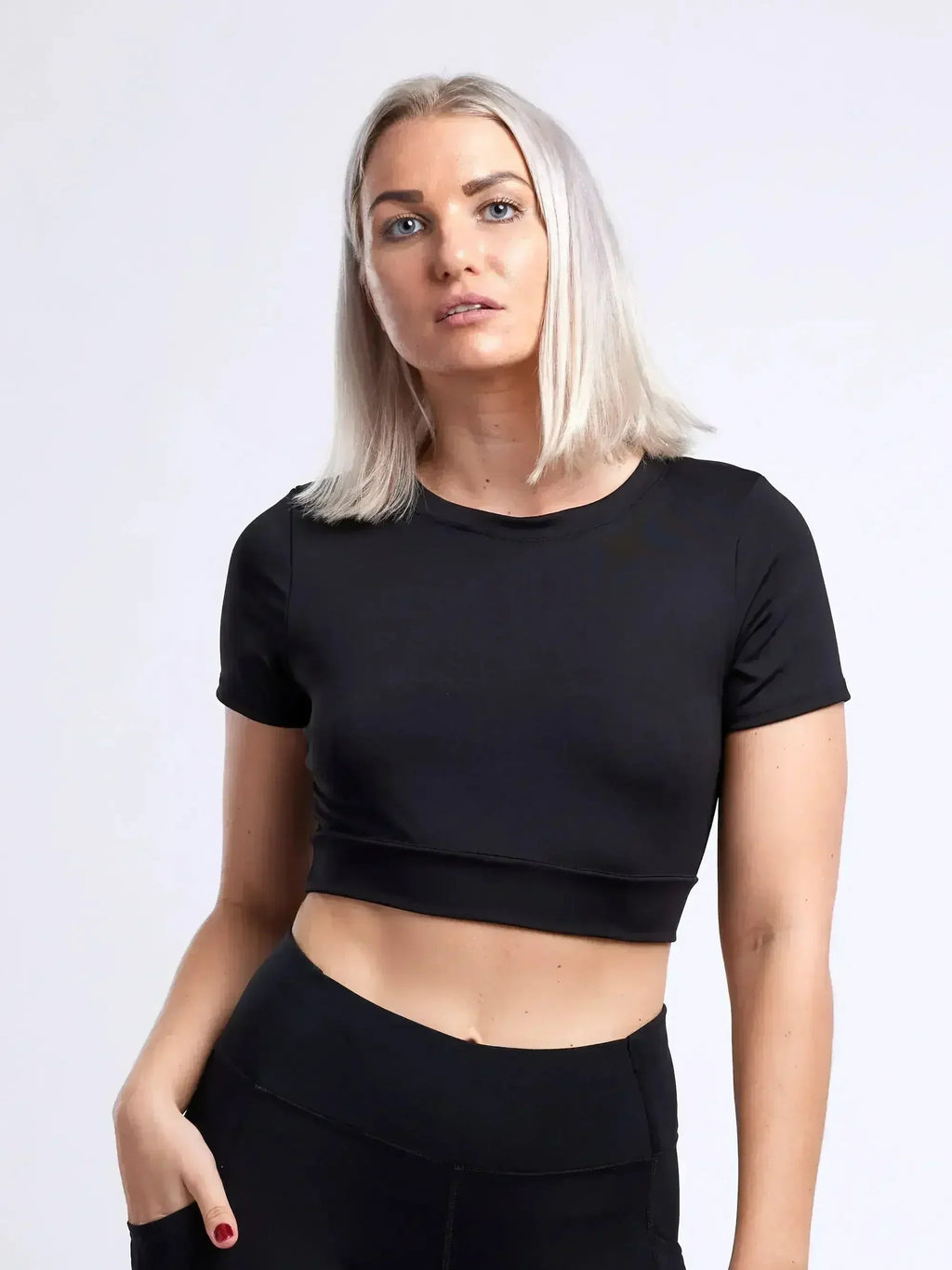 Women's Lightweight Short-Sleeve Crop Top - Workout & Casual - SJB-DIAMOND ELITES