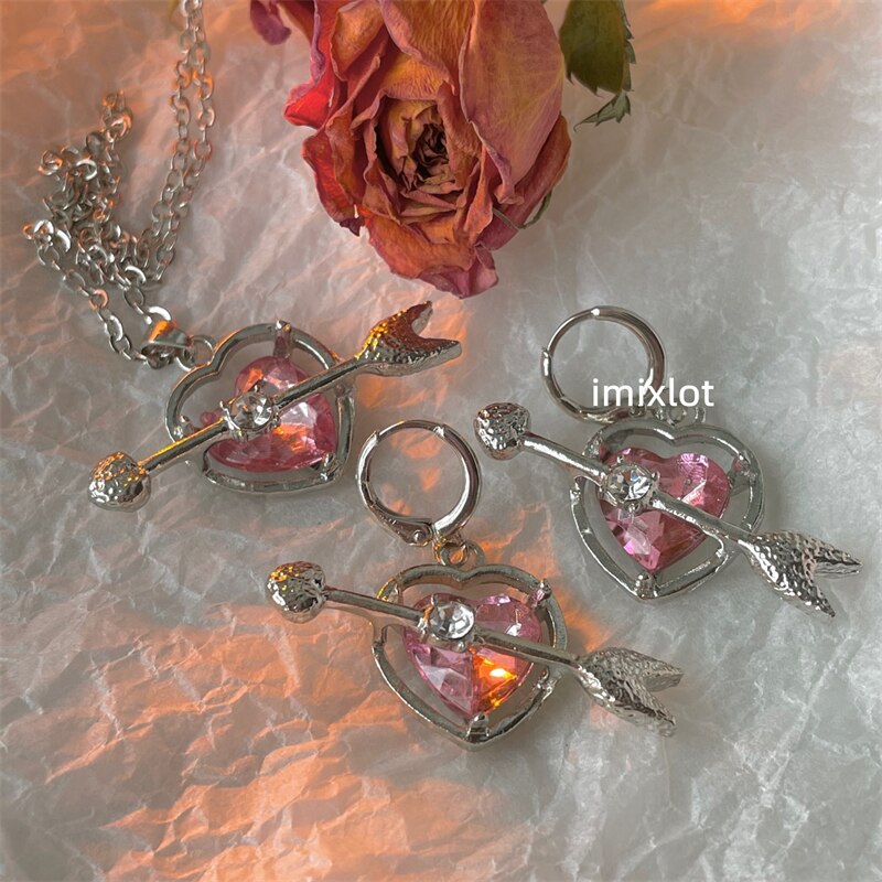 Cupid Heart Necklace and Earrings Pi-Mart