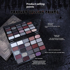 Cahill Dark Goth Eye Shadow Plate Multi-purpose Shimmer Matte Per Plate Pi-Mart