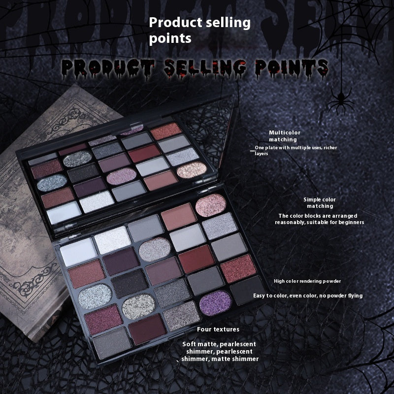 Cahill Dark Goth Eye Shadow Plate Multi-purpose Shimmer Matte Per Plate Pi-Mart