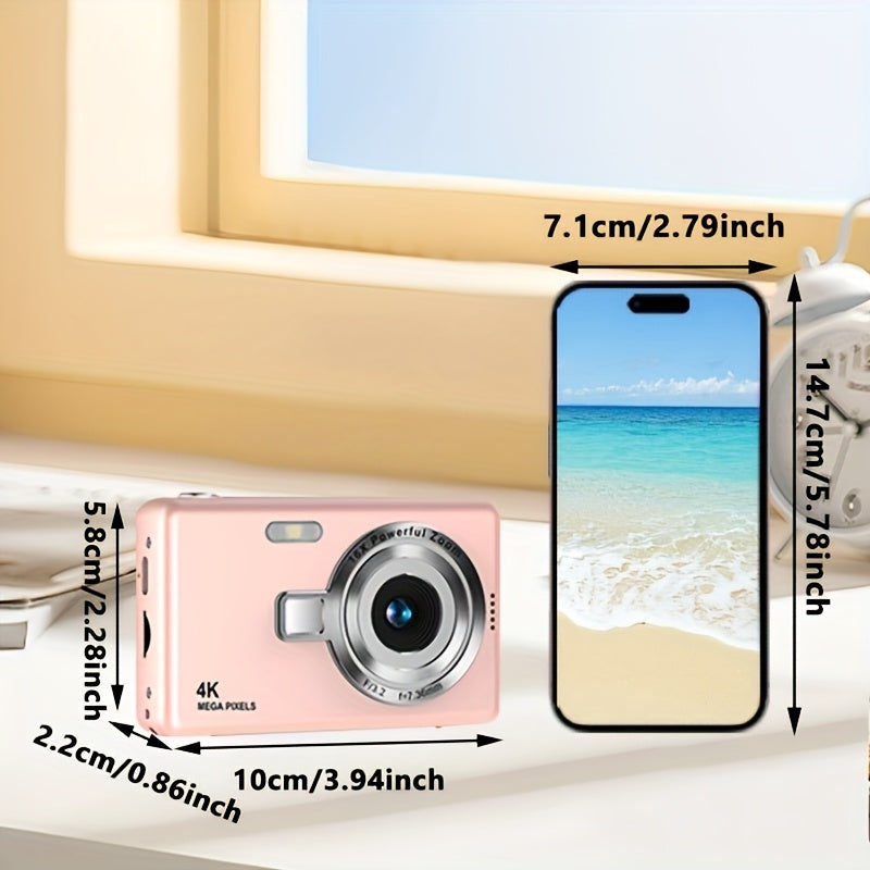 High-Definition Digital Camera with Automatic Focus And Simple Operation, Capable of Taking Photos And Recording Videos. A Surprise Gift for Beginners CCD Card Machine. Choose to Include a 32G Memory Card for Direct Storage A Lootquake LLC