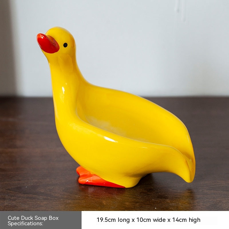 Creative Ceramic Soap Box Cute Duck Pi-Mart