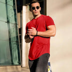 Men's Casual Short-sleeved Sports Fitness T-shirt