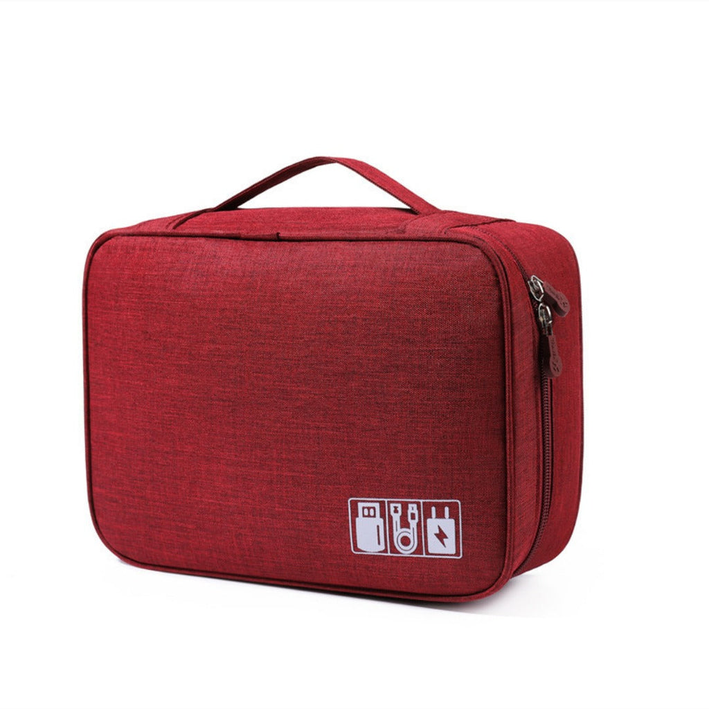 Data cable storage bag, large-capacity grid charger storage bag, mobile hard disk, earphone bag, travel portable waterproof digital bag. - SJB-DIAMOND ELITES