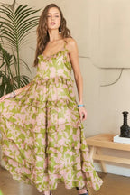 Ruffled Tiered Scoop Neck Cami Summer Dress – Flirty Ruffled Cami Dress with Scoop Neck & Tiered Details Stevvex