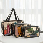Transparent Toiletry Bag,Wash bag portable cosmetic bag, waterproof travel cosmetics large-capacity storage bag - SJB-DIAMOND ELITES