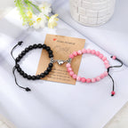 Natural Stone Beads Couple Magnetic Bracelets Pi-Mart