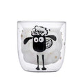 High Temperature Resistant Double Wall Cute Girl Milk Glass Pi-Mart