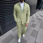 Cotton Men Suit Fashion Comfortable Top Pants Lootquake LLC