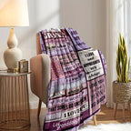 1pc To Grandma Lovely Saying Flannel Blanket, Summer Air Conditioning Blanket, Autumn And Winter Nap Print Blankets