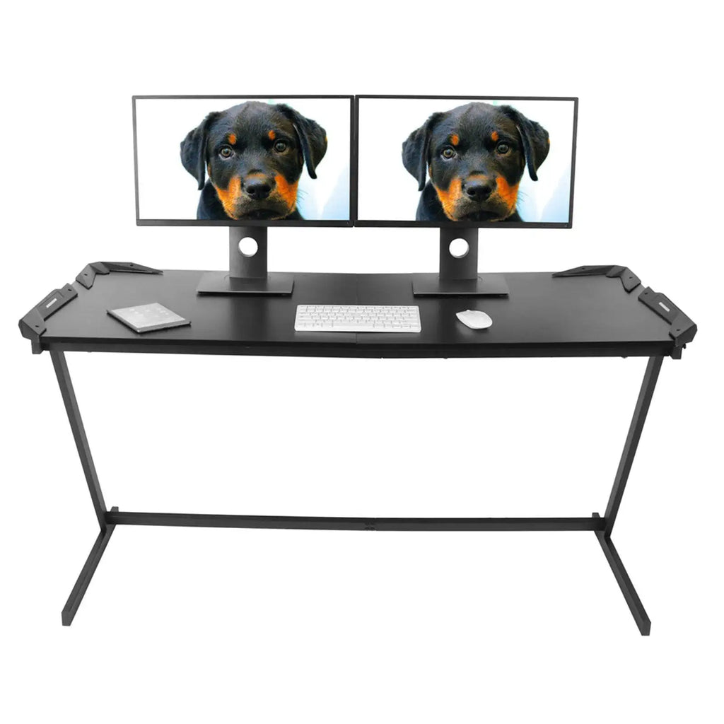 Z Shaped Large Computer Table PC Gaming Desk with RGB LED Light Home Furniture Gaming Supplies - SJB-DIAMOND ELITES