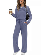 Plus Comfort Duo: Versatile Top & Pants Ensemble THRIXINE