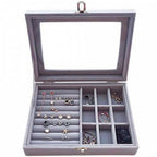 Flannel dustproof jewelry box with lid, ring earrings, earrings, necklace storage box, anti-oxidation jewelry storage box - SJB-DIAMOND ELITES