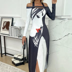 Ladies' Business Elegant Wide Leg Casual Loose Fit One Shoulder Set Sexy Party Set - SJB-DIAMOND ELITES
