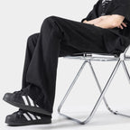 Black Casual Trousers Straight Micro-pull Lootquake LLC