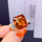 Large Grain Natural Citrine Ring Black Velvet Pi-Mart