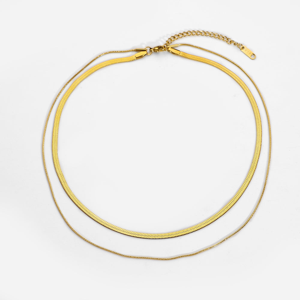 Herringbone Snake Necklace - SJB-DIAMOND ELITES