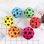 Hole Ball Soft Bouncy Ball Anti-fall Moon Shape Porous Bouncy Ball Kids Indoor Outdoor Toy Ergonomic Design Pi-Mart