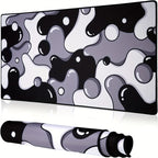 Professional Craftsman Gaming Mouse Pad - Large, Extra-Large, XXL Black & White Camouflage Design, Stain-Resistant & Non-Slip Rubber Base with Durable, Odor-Free Surface - Ideal for Gamers, Mouse Pad Gaming Lootquake LLC