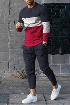 European And American Multi-color Long Sleeve Casual Sports Men Suit Lootquake LLC