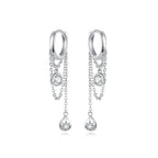 Women's Sterling Silver Earrings White Gold Plated Hypoallergenic Silver Earring Pi-Mart