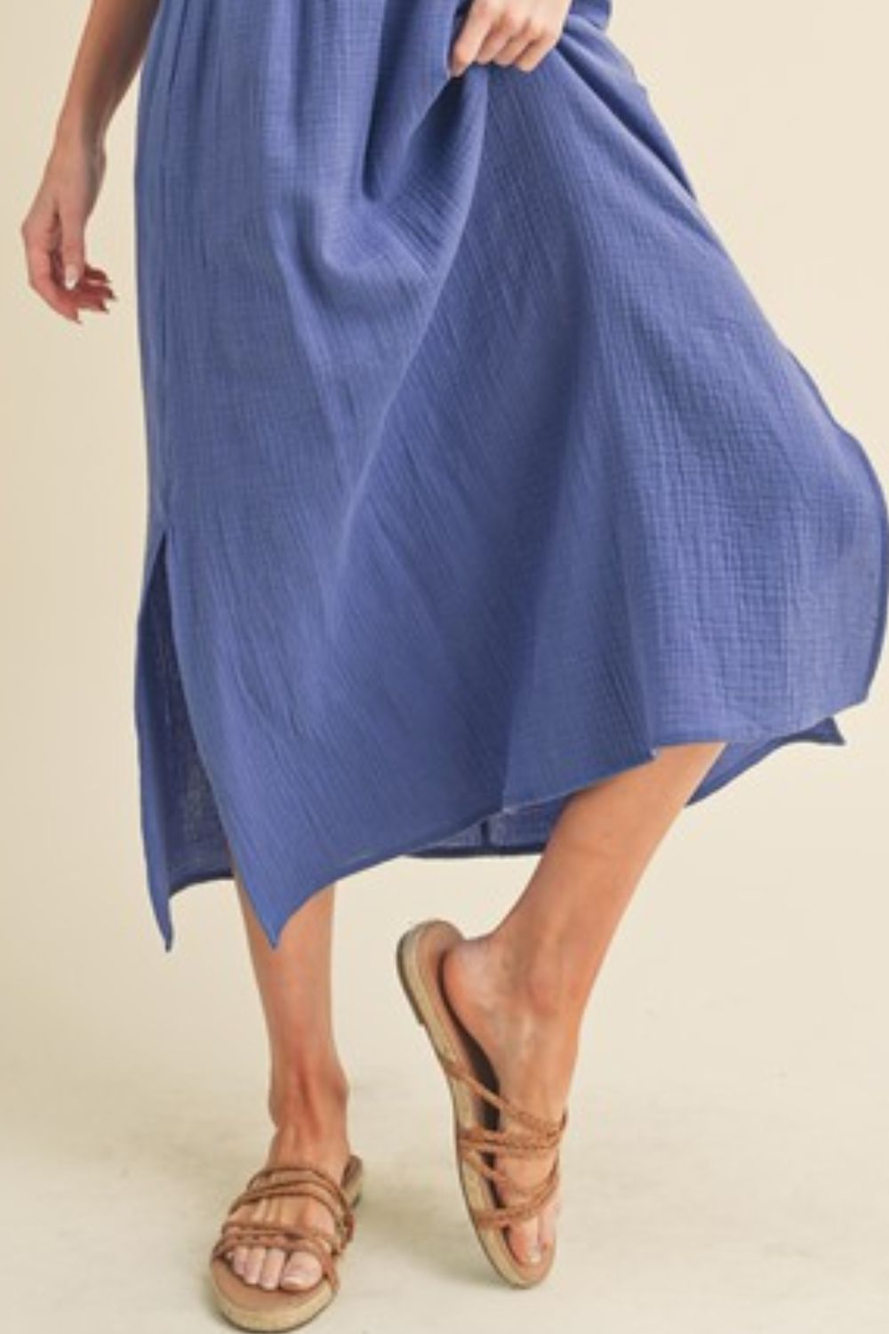 New Summer Side Slit Round Neck Sleeveless Tank Dress For Women – Versatile, Comfortable & Stylish for Warm Weather Stevvex