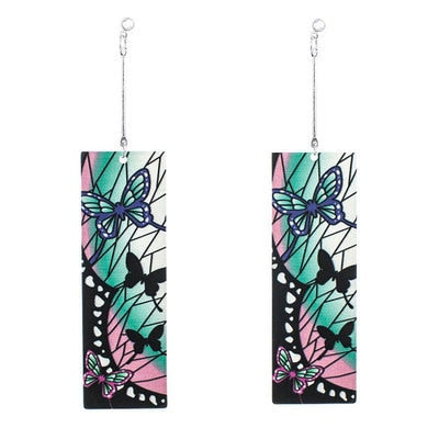 Acrylic Tanjiro Earrings Pi-Mart