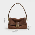 Elegant Autumn Soft Suede Underarm Bag - Stylish Crossbody Shoulder Bag with Large Capacity for Versatile Women