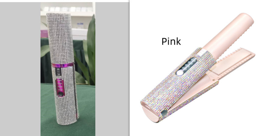 2-In-1 Electric USB Hair Straightening Brush Straightener Brush Multifunctional Comb Straightening Styler Hair Curler Pi-Mart