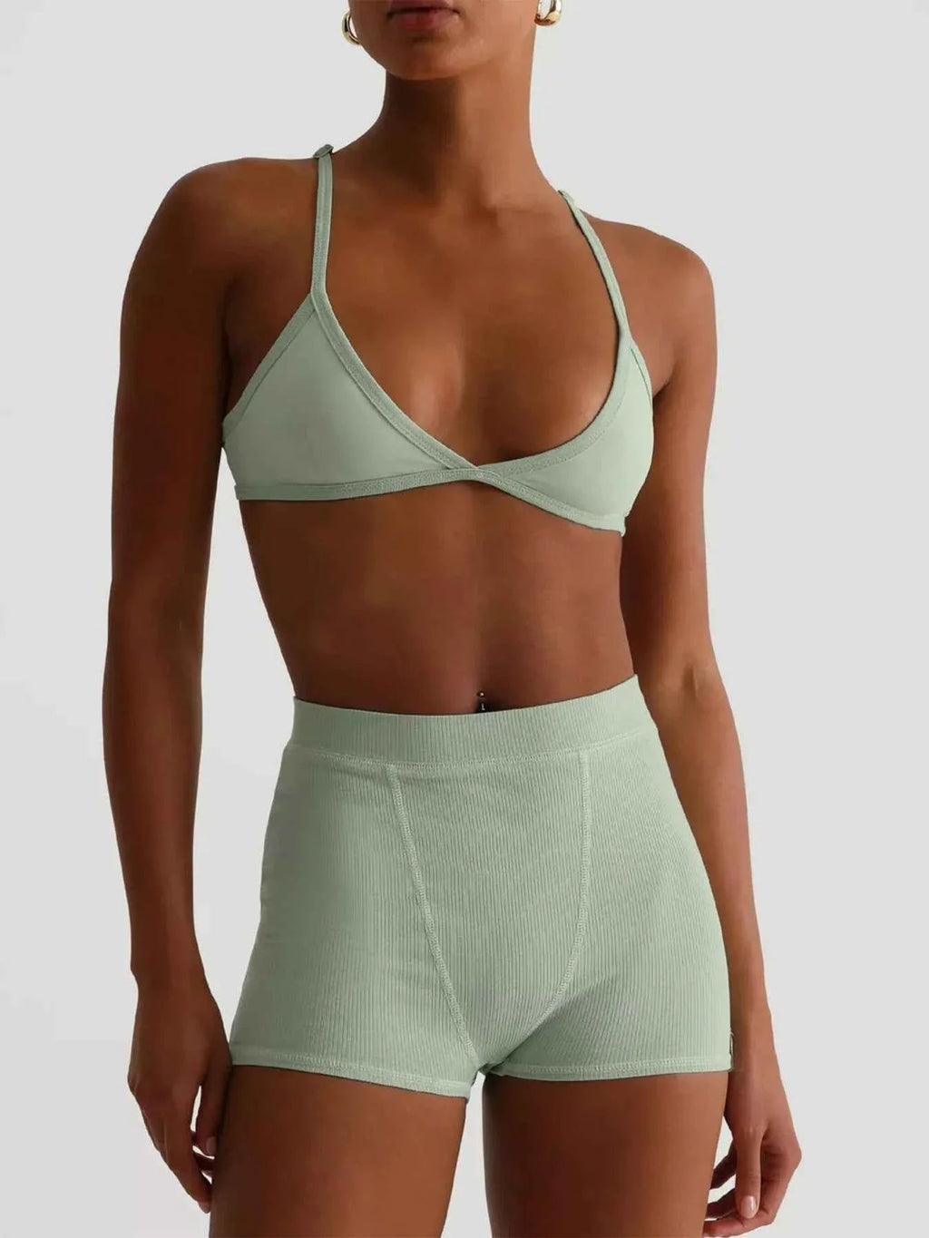 Seamless Bra and High Waist Shorts Active Set THRIXINE