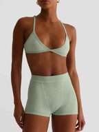 Seamless Bra and High Waist Shorts Active Set THRIXINE