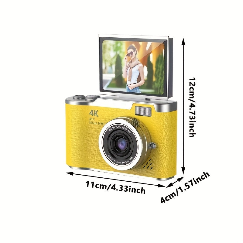 New high-definition digital camera Simple operation of buttons to take photos and videos Beginner entry CCD card machine surprise gift for friends You can choose to use a 32G memory card for direct storage and use portable-mu Lootquake LLC