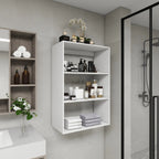 B4 Bathroom colset shelves Wood Modular Closet System Wall Mounted Shelves Walk in Clothes Storage Cabinet Shelving Built in Closet Organizer for Bedroom White 31.49''W x 16.04''D x 47.24''H Pi-Mart