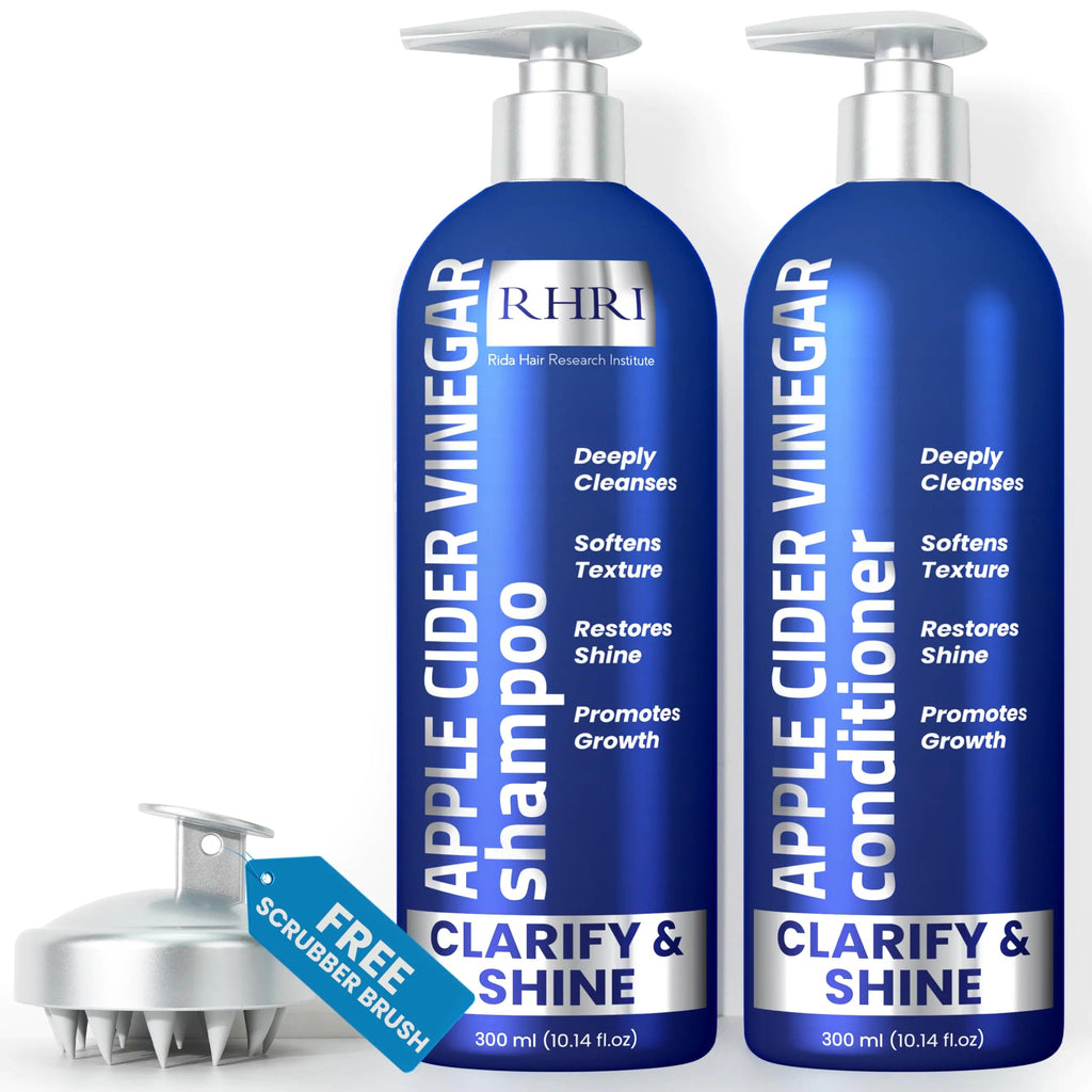 Apple Cider Vinegar Shampoo and Conditioner Set | Deep Cleansing Frizz Control Shine Restoration & Scalp Care | Clarifying Shampoo for All Hair Types | 10.14 fl.oz (Pack of 2) Lootquake LLC