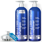 Apple Cider Vinegar Shampoo and Conditioner Set | Deep Cleansing Frizz Control Shine Restoration & Scalp Care | Clarifying Shampoo for All Hair Types | 10.14 fl.oz (Pack of 2) Lootquake LLC