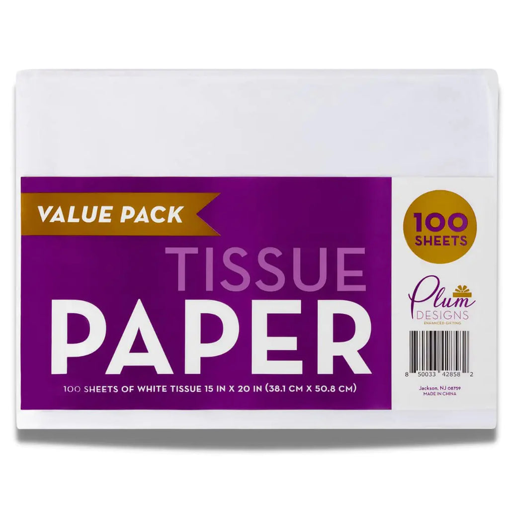White Tissue Paper for Gift Bags 100 Sheets -15" x 20" Bulk Tissue Paper for Packaging- 100 Sheets Premium White Tissue Packing PaperWrapping Tissue Paper (White 100ct) (100ct White Tissue) Pi-Mart