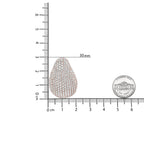 18K Rose Gold 13 1/5 Cttw Micro-Pave Diamond Sculptural Design Statement Omega Back Earrings (G-H Color, SI1-SI2 Clarity)