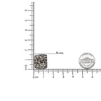 Black Rhodium Plated 18K White Gold 12 5/8 Cttw Multi Color Diamond Square Domed Huggie Hoop Earrings  (Brown, Black, G-H Color, SI1-SI2 Clarity) Lootquake LLC